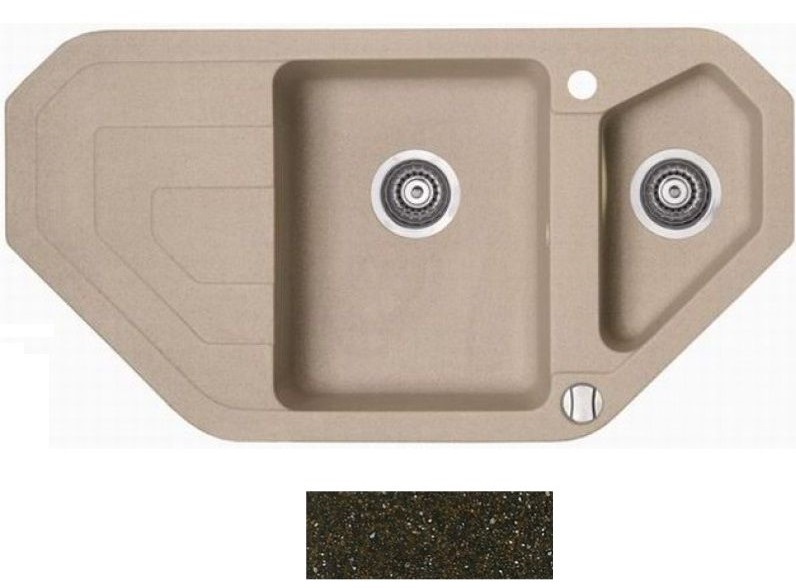 Мийка для кухні Marmorin Sten trapez 97х51 см штучний камінь Magranit коричневий 385 613 004