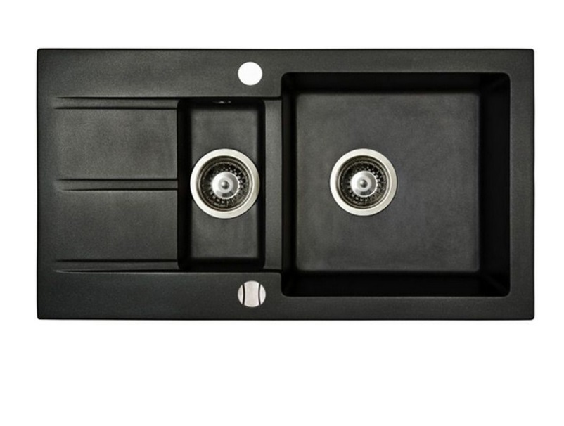 Мийка для кухні Marmorin Tama 1,5k 10 78х43,5 см штучний камінь Magranit чорний 390 513 002