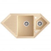 Мийка для кухні Marmorin Cire trapez 100х50 см штучний камінь Magranit сафарі 375 613 001