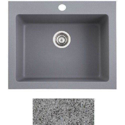 Мойка для кухни Marmorin Sten 1k 61х50.5 см искусственный камень Magranit серый 385 103 003