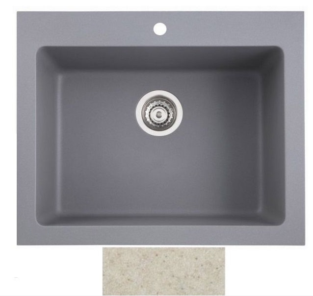 Мийка для кухні Marmorin Sten 1k 61х50.5 см штучний камінь Magranit пісочний 385 103 007