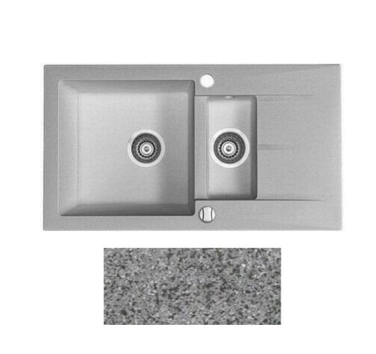 Мийка для кухні Marmorin Tama 1,5k 10 78х43,5 см штучний камінь Magranit сірий 390 513 003