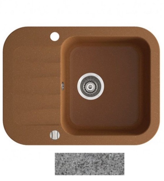 Мойка для кухни Marmorin Ignis 1k 0,50 62х47 см искусственный камень Magranit серый 435 133 003