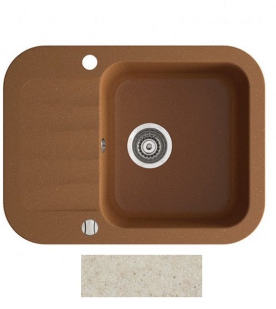 Мойка для кухни Marmorin Ignis 1k 0,50 62х47 см искусственный камень Magranit песочный 435 133 007