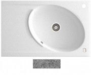Мойка для кухни Marmorin Tono 1k 10 80х50 см искусственный камень Magranit серый 430 113 003