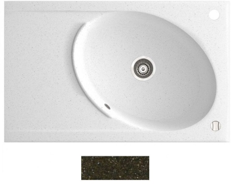 Мийка для кухні Marmorin Tono 1k 10 80х50 см штучний камінь Magranit коричневий 430 113 004