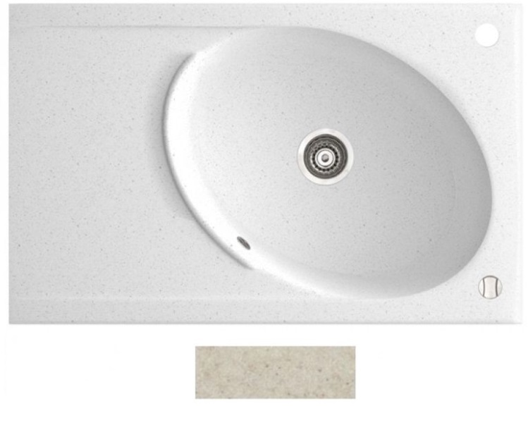 Мийка для кухні Marmorin Tono 1k 10 80х50 см штучний камінь Magranit пісочний 430 113 007