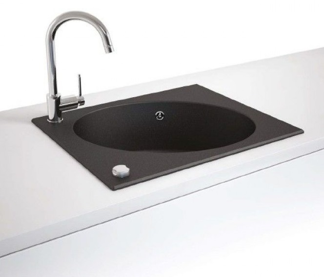 Мойка для кухни Marmorin Tono 1k 62,3х50 см искусственный камень Magranit черный 430 103 002