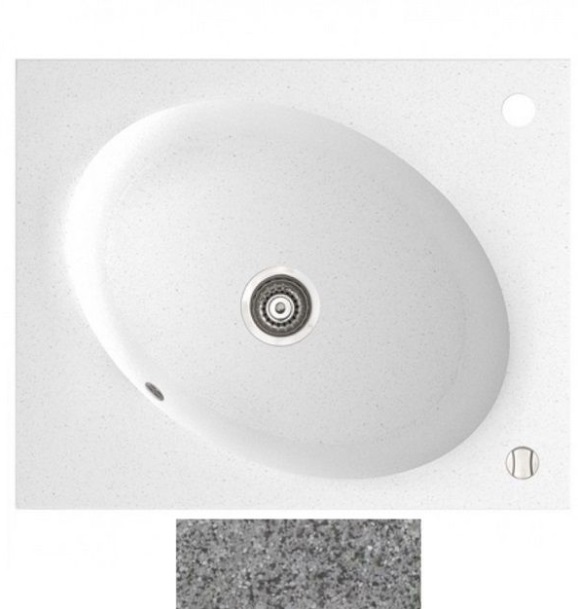 Мойка для кухни Marmorin Tono 1k 62,3х50 см искусственный камень Magranit серый 430 103 003