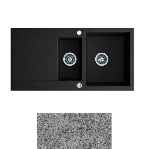 Мийка для кухні Marmorin Debra 1,5k 10 100х51 см штучний камінь Magranit сірий 436 513 003