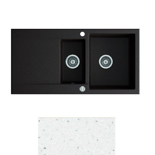 Мойка для кухни Marmorin Debra 1,5k 10 100х51 см искусственный камень Magranit белый 436 513 006