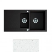 Мойка для кухни Marmorin Debra 1,5k 10 100х51 см искусственный камень Magranit белый 436 513 006