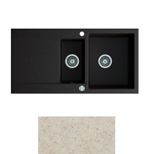 Мойка для кухни Marmorin Debra 1,5k 10 100х51 см искусственный камень Magranit песочный 436 513 007