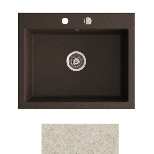 Мойка для кухни Marmorin Debra 1k 62х51 см искусственный камень Magranit песочный 436 103 007