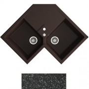 Мойка для кухни Marmorin Debra 2k 0,50 83х51 см искусственный камень Magranit черный 436 213 002