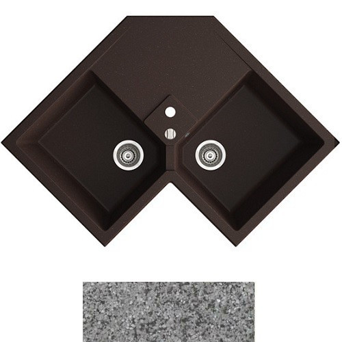 Мойка для кухни Marmorin Debra 2k 0,50 83х51 см искусственный камень Magranit серый 436 213 003