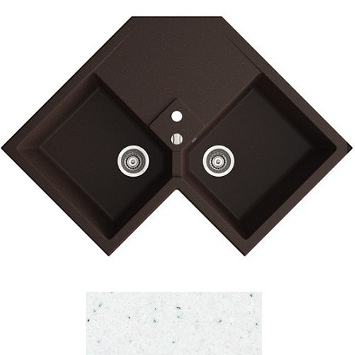 Мийка для кухні Marmorin Debra 2k 0,50 83х51 см штучний камінь Magranit білий 436 213 006