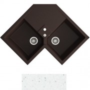 Мойка для кухни Marmorin Debra 2k 0,50 83х51 см искусственный камень Magranit белый 436 213 006