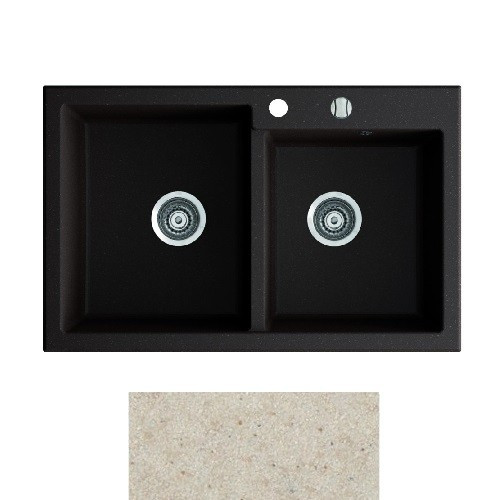 Мойка для кухни Marmorin Debra 2k 80х51 см искусственный камень Magranit песочный 436 203 007