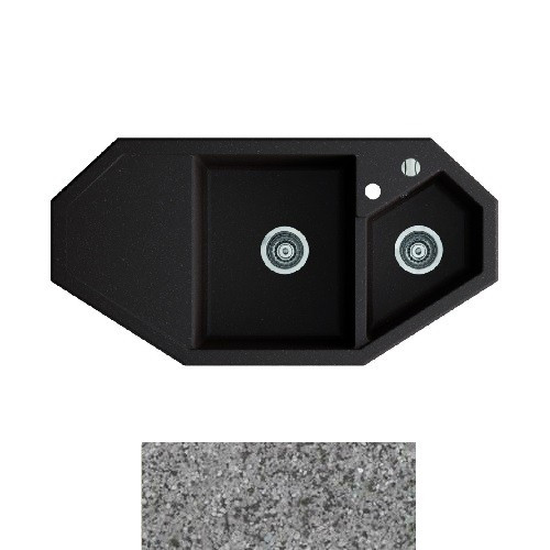 Мийка для кухні Marmorin Debra trapez 100х51 см штучний камінь Magranit сірий 436 613 003