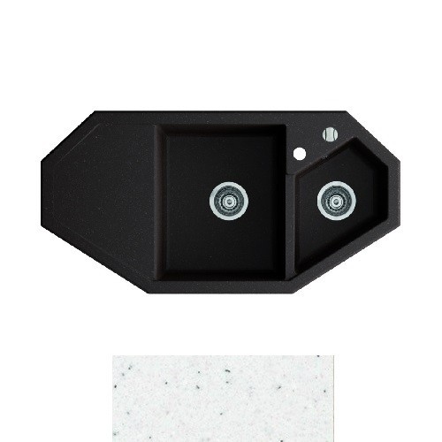 Мойка для кухни Marmorin Debra trapez 100х51 см искусственный камень Magranit белый 436 613 006