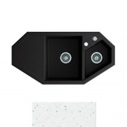 Мийка для кухні Marmorin Debra trapez 100х51 см штучний камінь Magranit білий 436 613 006