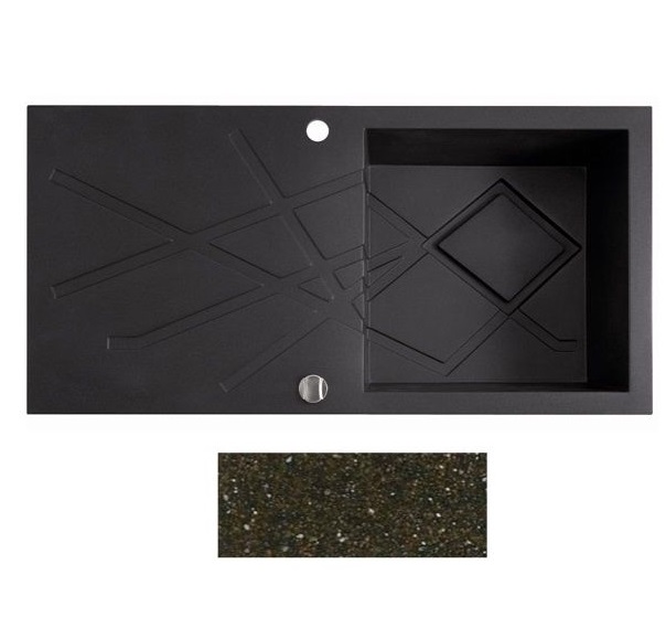 Мойка для кухни Marmorin Foorn II 1k 10 100х50 см искусственный камень Magranit коричневый 460 113 004