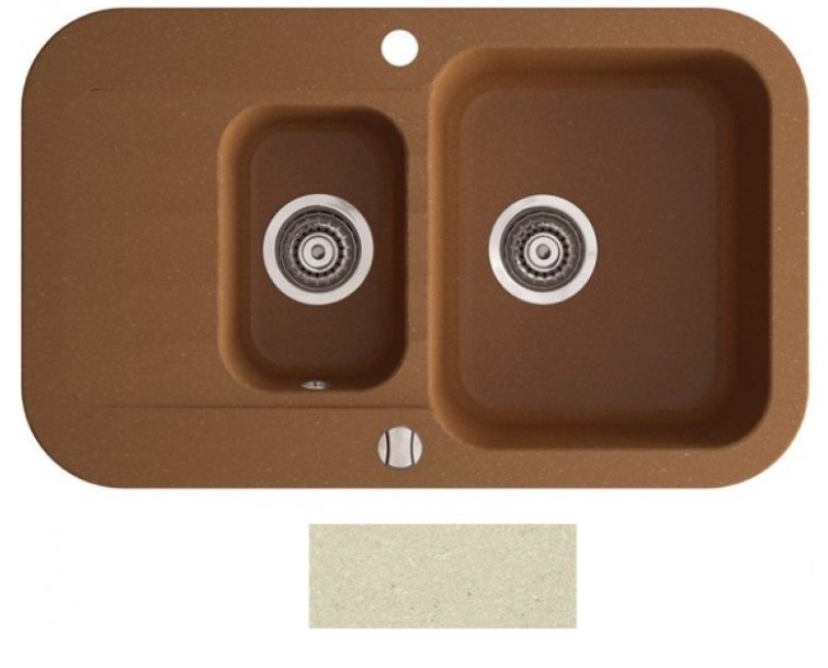 Мийка для кухні Marmorin Ignis 1,5k 10 77х47 см штучний камінь Magranit сафарі 435 513 001