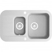 Мийка для кухні Marmorin Ignis 1,5k 10 77х47 см штучний камінь Magranit білий 435 513 006