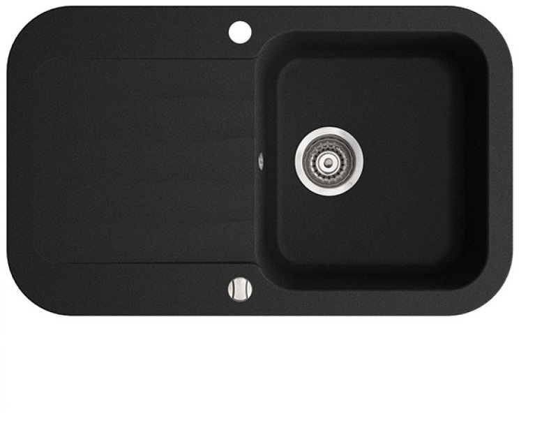Мойка для кухни Marmorin Ignis 1k 10 77х47 см искусственный камень Magranit черный 435 113 002