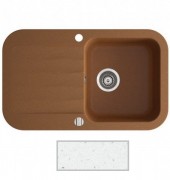 Мойка для кухни Marmorin Ignis 1k 10 77х47 см искусственный камень Magranit белый 435 113 006