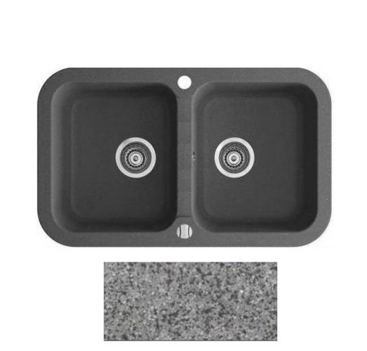 Мойка для кухни Marmorin Ignis 2k 77х47 см искусственный камень Magranit серый 435 203 003