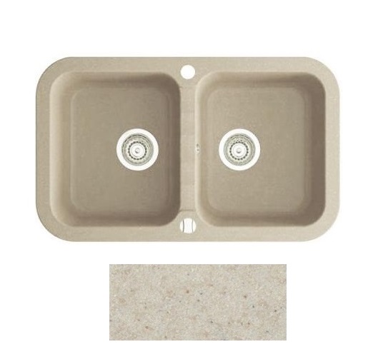 Мойка для кухни Marmorin Ignis 2k 77х47 см искусственный камень Magranit песочный 435 203 007