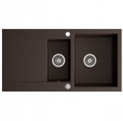 Мийка для кухні Marmorin Debra 1,5k 10 100х51 см штучний камінь Magranit коричневий 436 513 004