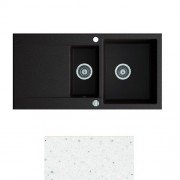 Мийка для кухні Marmorin Debra 1,5k 10 100х51 см штучний камінь Magranit білий 436 513 006