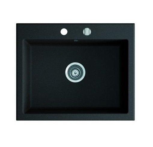 Мийка для кухні Marmorin Debra 1k 62х51 см штучний камінь Magranit чорний 436 103 002