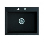 Мийка для кухні Marmorin Debra 1k 62х51 см штучний камінь Magranit чорний 436 103 002