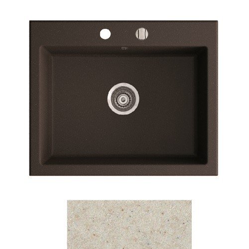 Мийка для кухні Marmorin Debra 1k 62х51 см штучний камінь Magranit пісочний 436 103 007