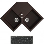 Мойка для кухни Marmorin Debra 2k 0,50 83х51 см искусственный камень Magranit черный 436 213 002