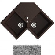 Мойка для кухни Marmorin Debra 2k 0,50 83х51 см искусственный камень Magranit серый 436 213 003