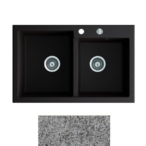 Мийка для кухні Marmorin Debra 2k 80х51 см штучний камінь Magranit сірий 436 203 003