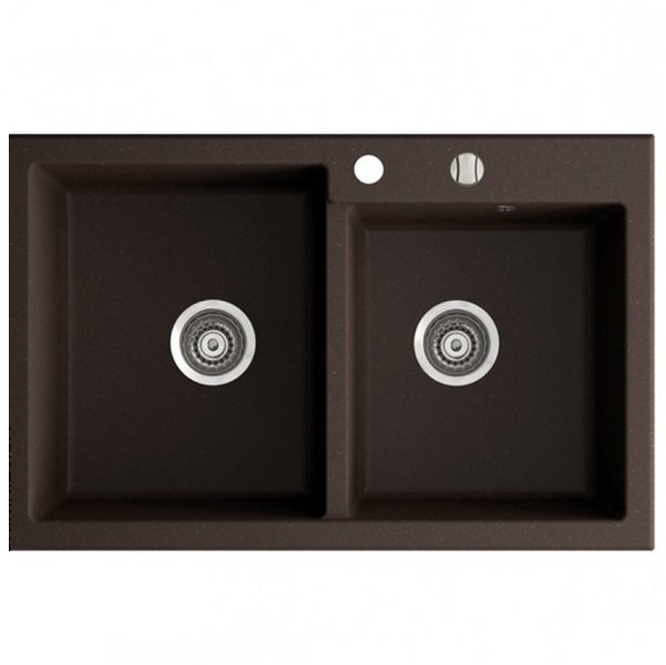 Мойка для кухни Marmorin Debra 2k 80х51 см искусственный камень Magranit коричневый 436 203 004