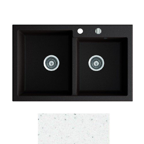 Мийка для кухні Marmorin Debra 2k 80х51 см штучний камінь Magranit білий 436 203 006