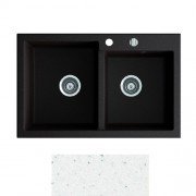 Мийка для кухні Marmorin Debra 2k 80х51 см штучний камінь Magranit білий 436 203 006