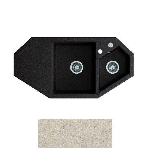 Мойка для кухни Marmorin Debra trapez 100х51 см искусственный камень Magranit песочный 436 613 007