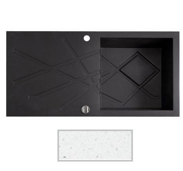 Мойка для кухни Marmorin Foorn II 1k 10 100х50 см искусственный камень Magranit белый 460 113 006