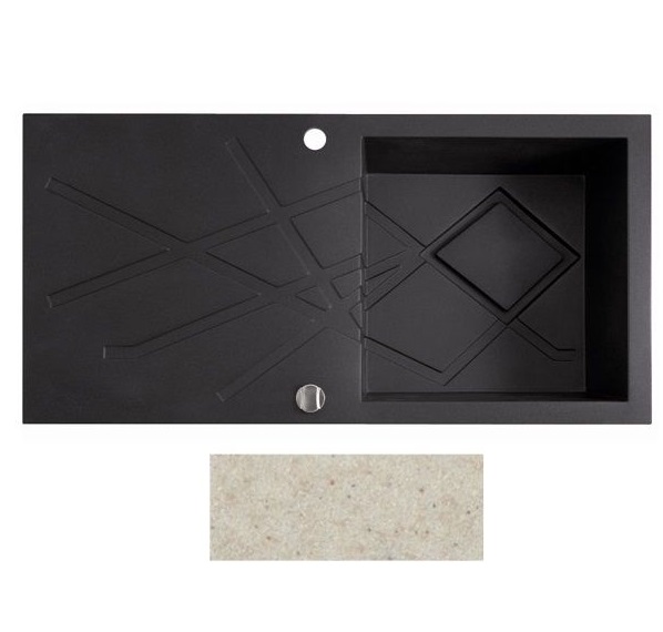 Мойка для кухни Marmorin Foorn II 1k 10 100х50 см искусственный камень Magranit песочный 460 113 007