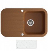 Мийка для кухні Marmorin Ignis 1k 10 77х47 см штучний камінь Magranit білий 435 113 006