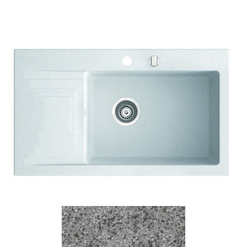 Мийка для кухні Marmorin Halit 1k 0,50 80х47 см штучний камінь Magranit сірий 520 113 003