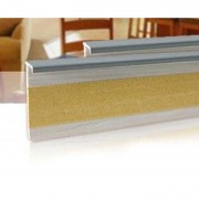 Плинтус для ковролина Salag 160 ПВХ серый 161055